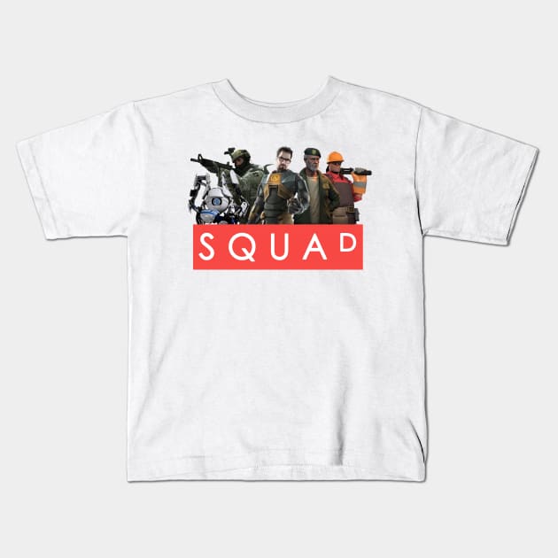 Valve Squad Kids T-Shirt by red-leaf